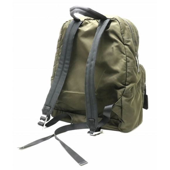 Prada Leather Mimetico Rucksack Nylon Backpack Moss Green - Picture 1 of 9